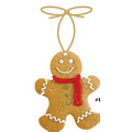 Gingerbread Man Ornament w/ Mirrored Back (2 Square Inch)
